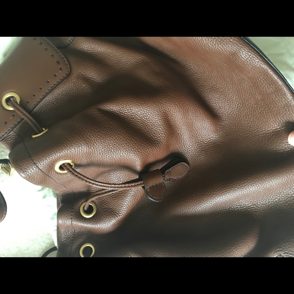NWOT Cole Haan Drawstring Leather Hobo Bag - Picture 3 of 6